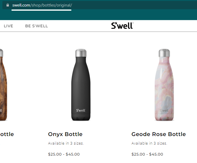 Swell bottles